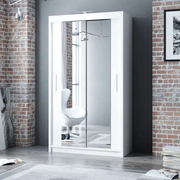 Berlin Sliding Mirror Wardrobe (120-150-180-203cm Wide) – Customizable, Stylish & Functional