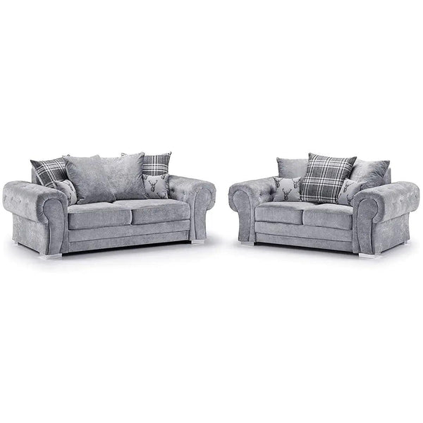 Verona Corner - 3+2 Seater Sofa Set – Grey