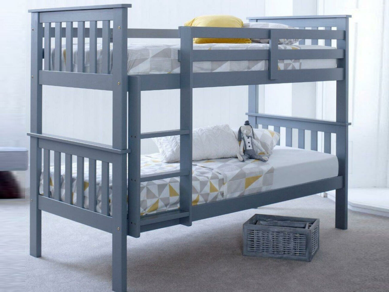 Get Lovely Space Saving Single Wooden Bunk Beds with Mattresses